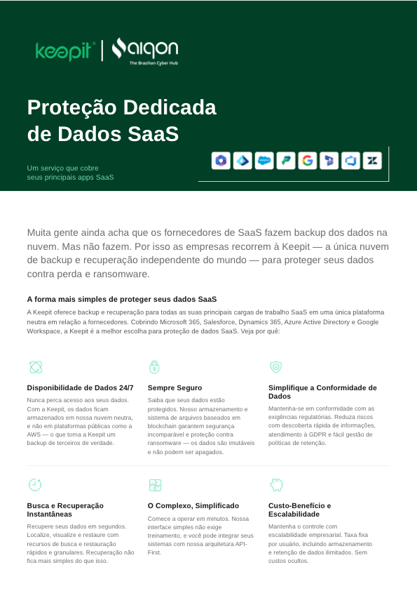 Datasheet Keepit